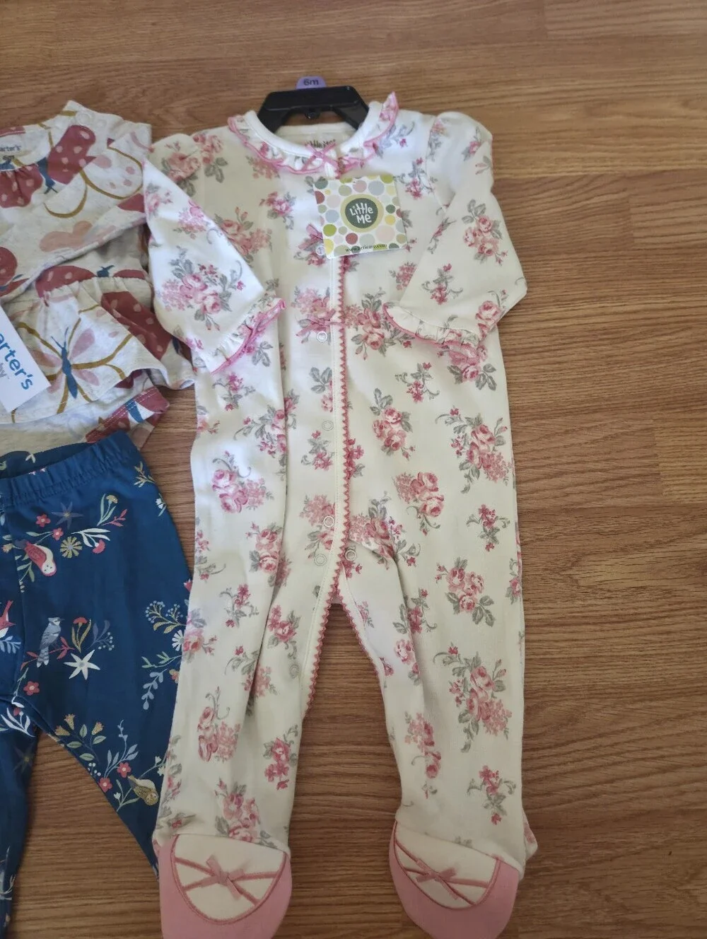 Carter's Girls 6 Months Bundle 5pc NWT Floral Owl Pink Hearts Ballerina Girly